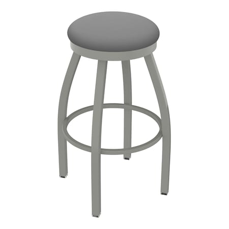 Holland Bar Stool Co 30" Swivel Bar Stool, Nickel Finish, Canter Grey Seat 80230AN007